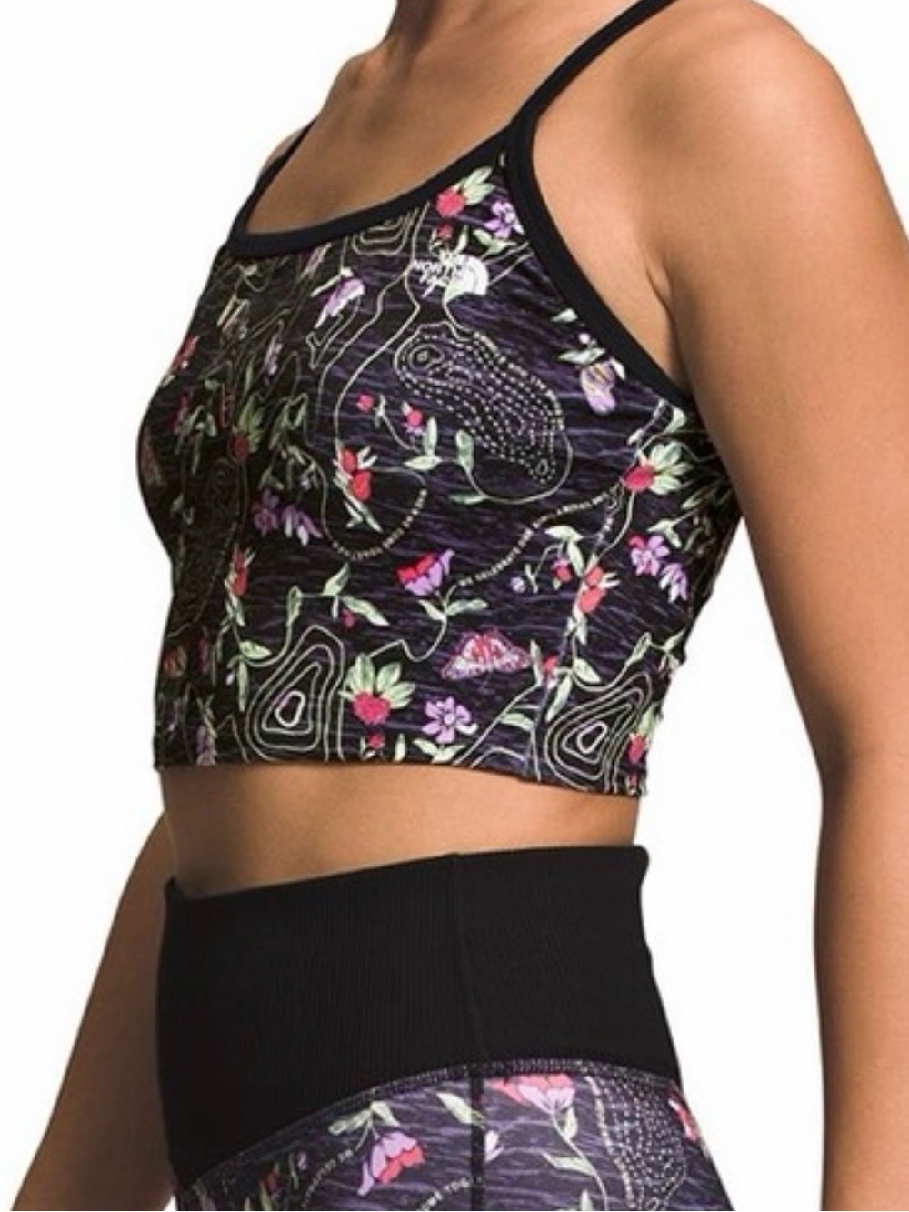The North Face EA Dune Sky Tanklette XS Black Floral Print
